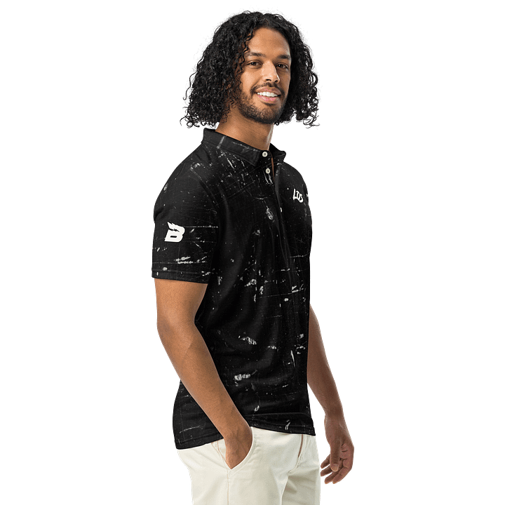 White Splatter Slim-Fit Polo product image (1)