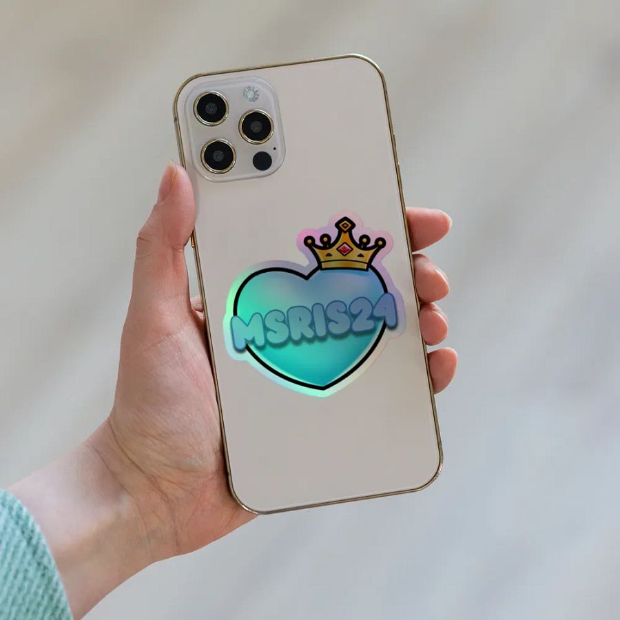 Crown Heart Holo-Sticker product image (6)