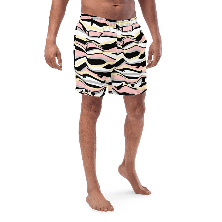 Symmetry Waves All-Over Print Swim Trunks product image (1)