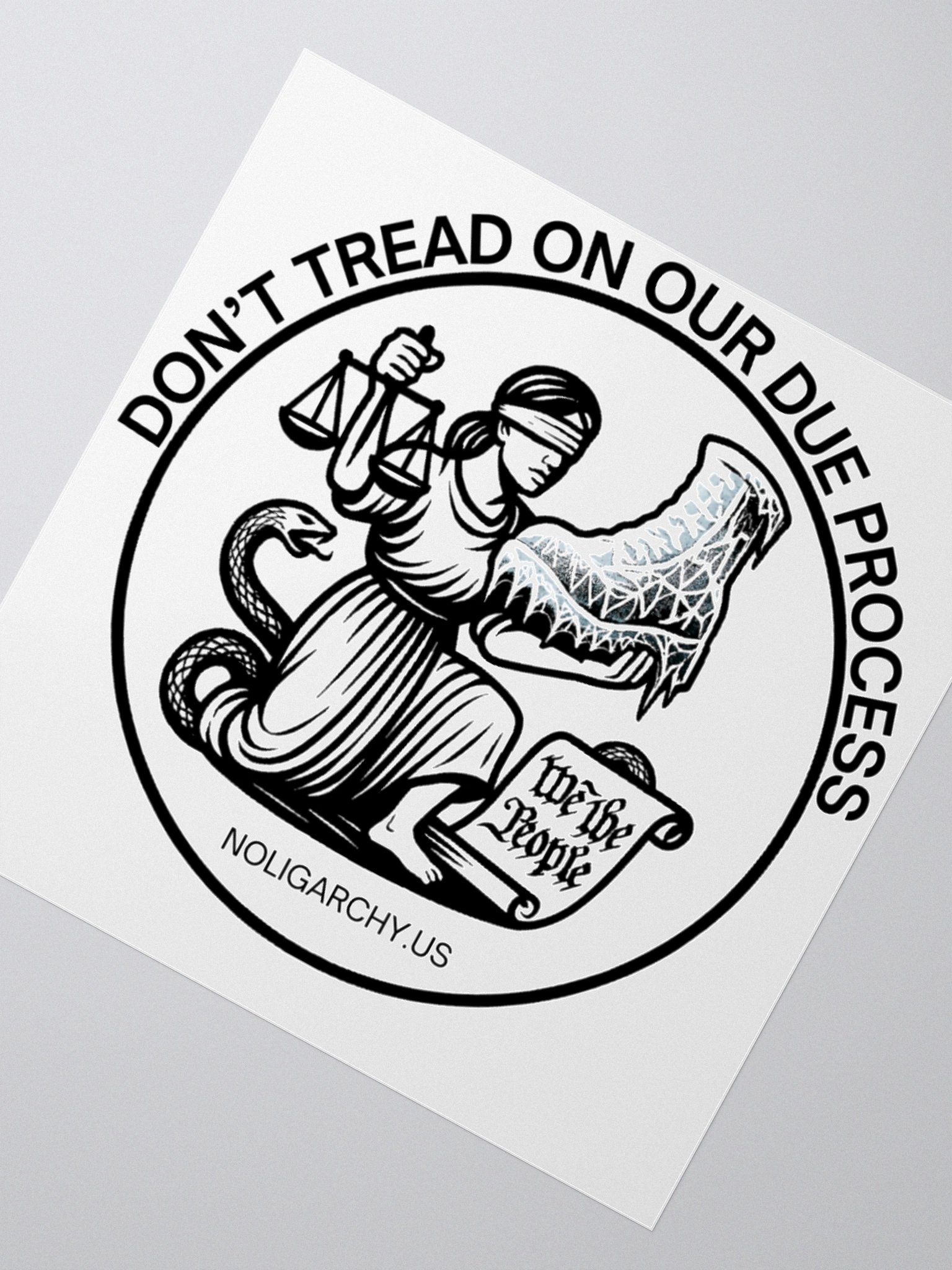 Don't Tread On Our Due Process - sticker product image (6)