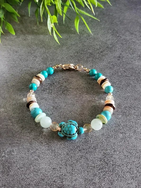 Creative Flow Blue Howlite, Aventurine Bracelet | Handmade Crystal Healing Jewelry product image (1)