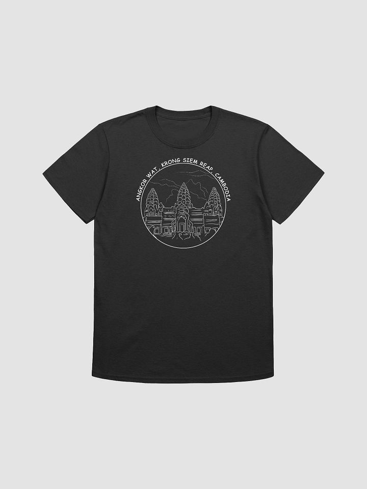 Angkor Wat Temple Cambodia White on Black T-Shirt product image (2)