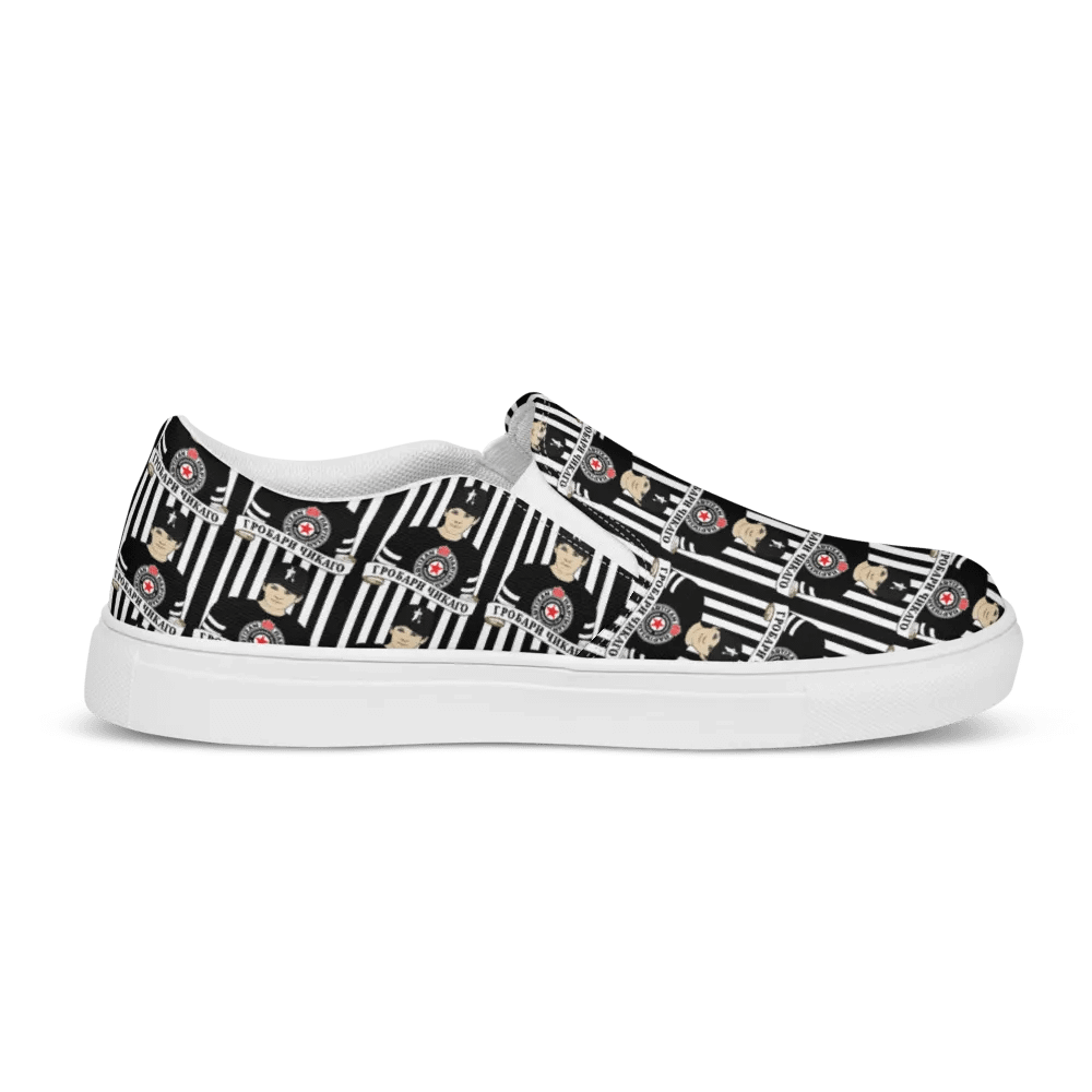 Grobari Čikago KK Partizan Women's Slip-On Canvas Shoes product image (11)