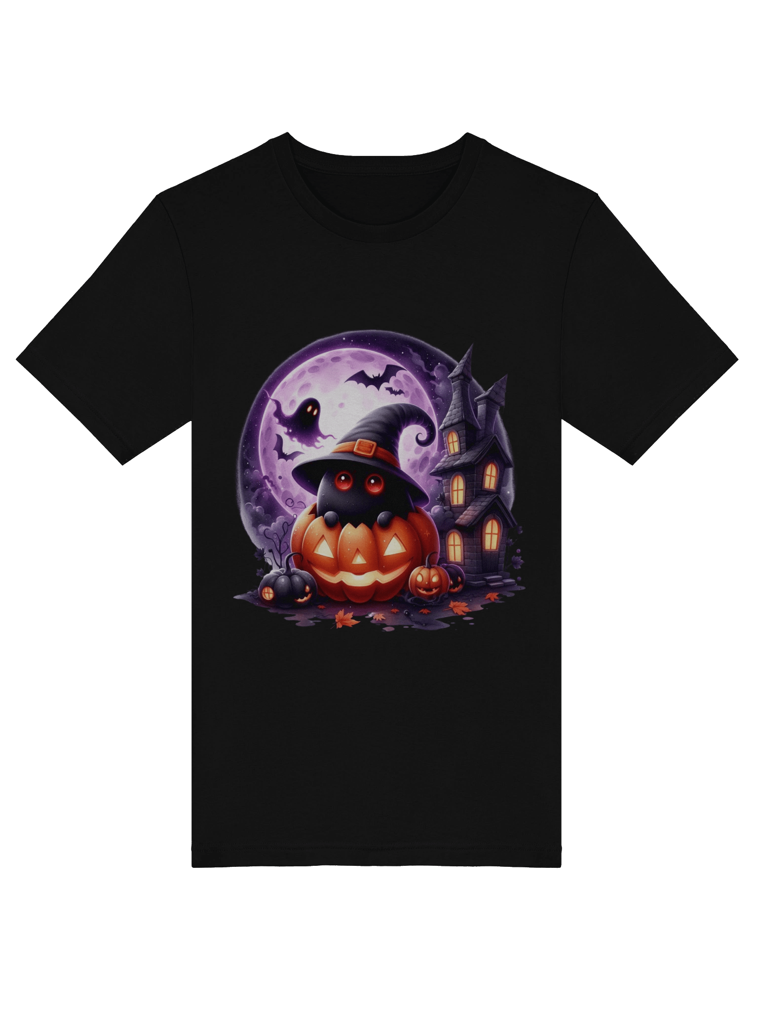 Cute Ghost Mansion Scene T-Shirt product image (5)