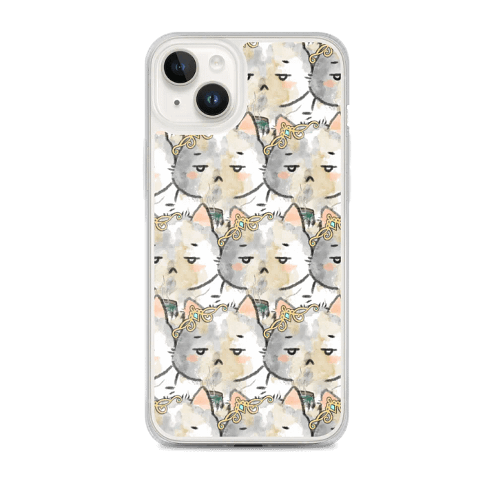 Whimsical Cat Faces iPhone® Clear Case product image (1)