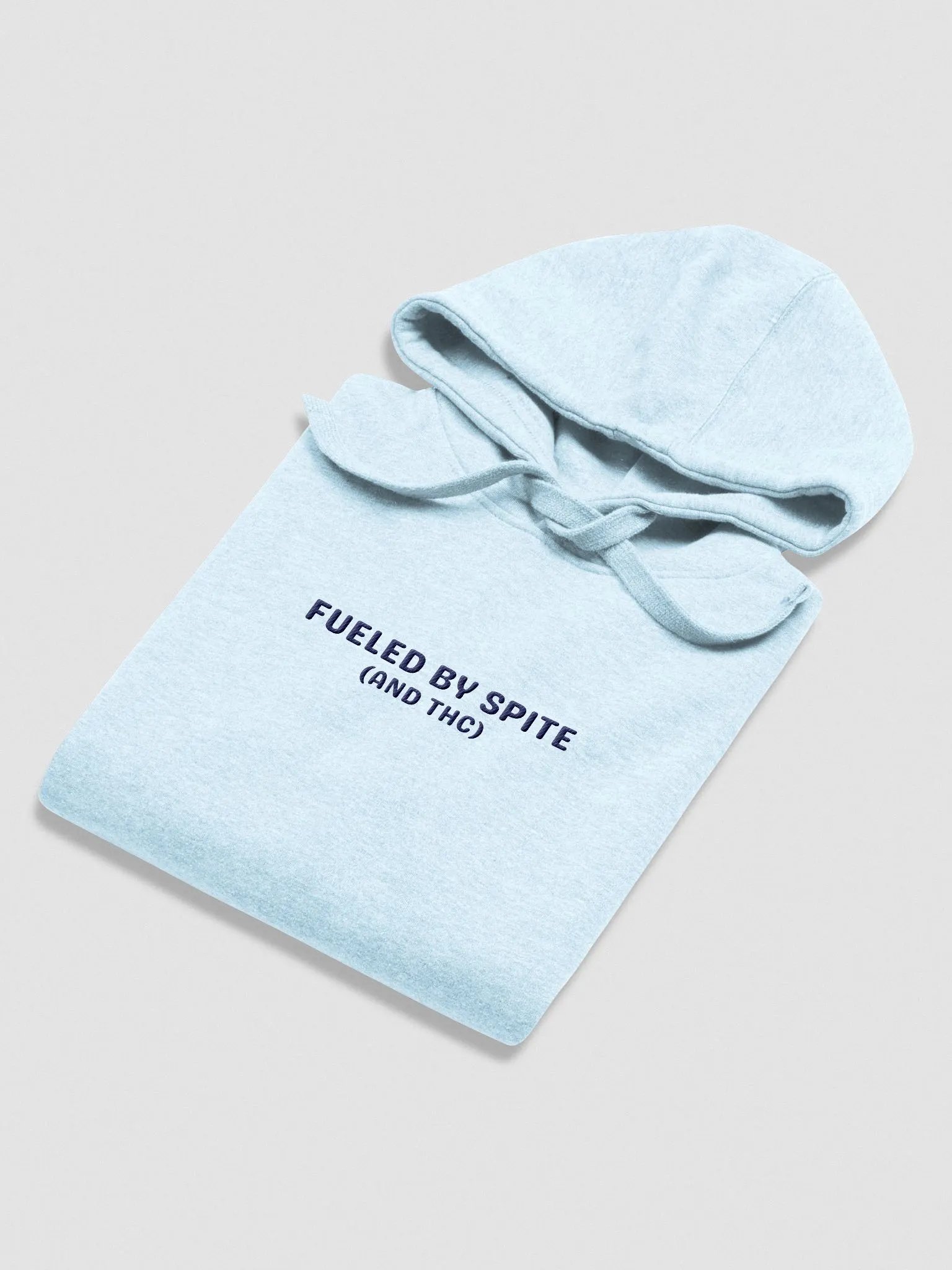 FUELED BY SPITE (navy thread) embroidered heavyweight hoodie product image (8)