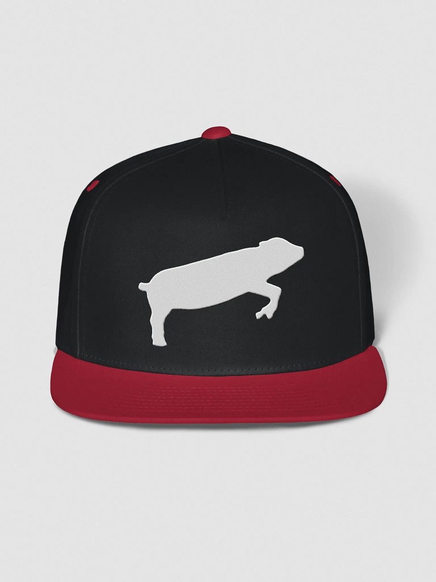 Leaping Pig Logo LIGHT (Yupoong Flat Snapback Cap) product image (3)
