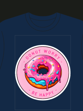 Donut Worry Be Happy Tee product image (4)