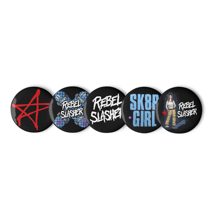 Rebel Slasher Skater Emblem Pins product image (1)