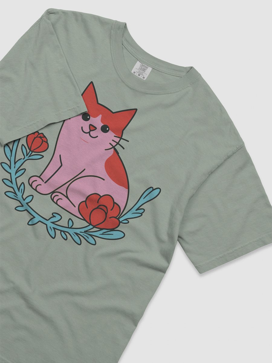 Whimsical Pink Cat Wreath T-Shirt product image (3)