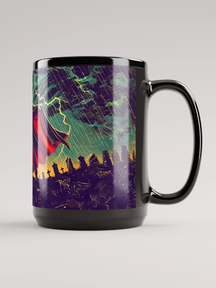 Vampire Under a Full Moon Black Glossy Mug product image (2)