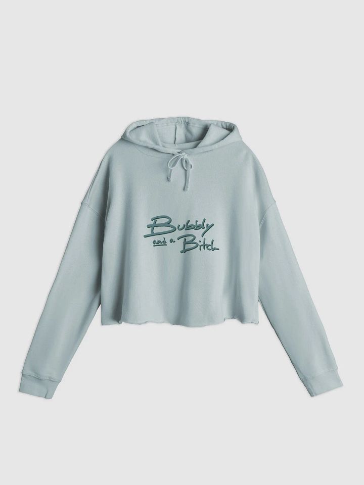 Bubbly and a B*tch (forest shadow design) lightweight cropped hoodie product image (9)