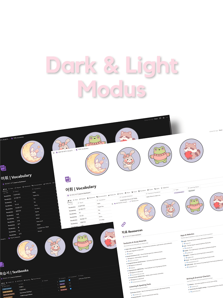 Notion Template Korean Study | Language Learning product image (2)
