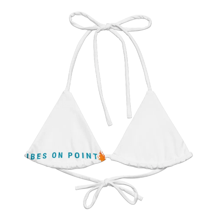Vibes on Point Padded String Bikini Top Desined by Anopa Silver product image (1)