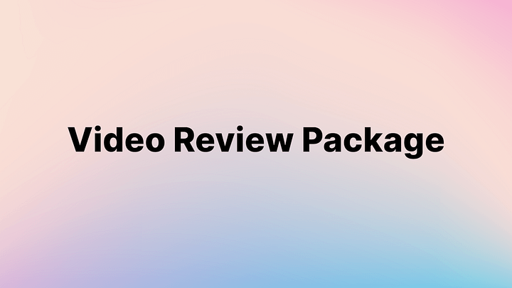 Video Review Package product image (1)