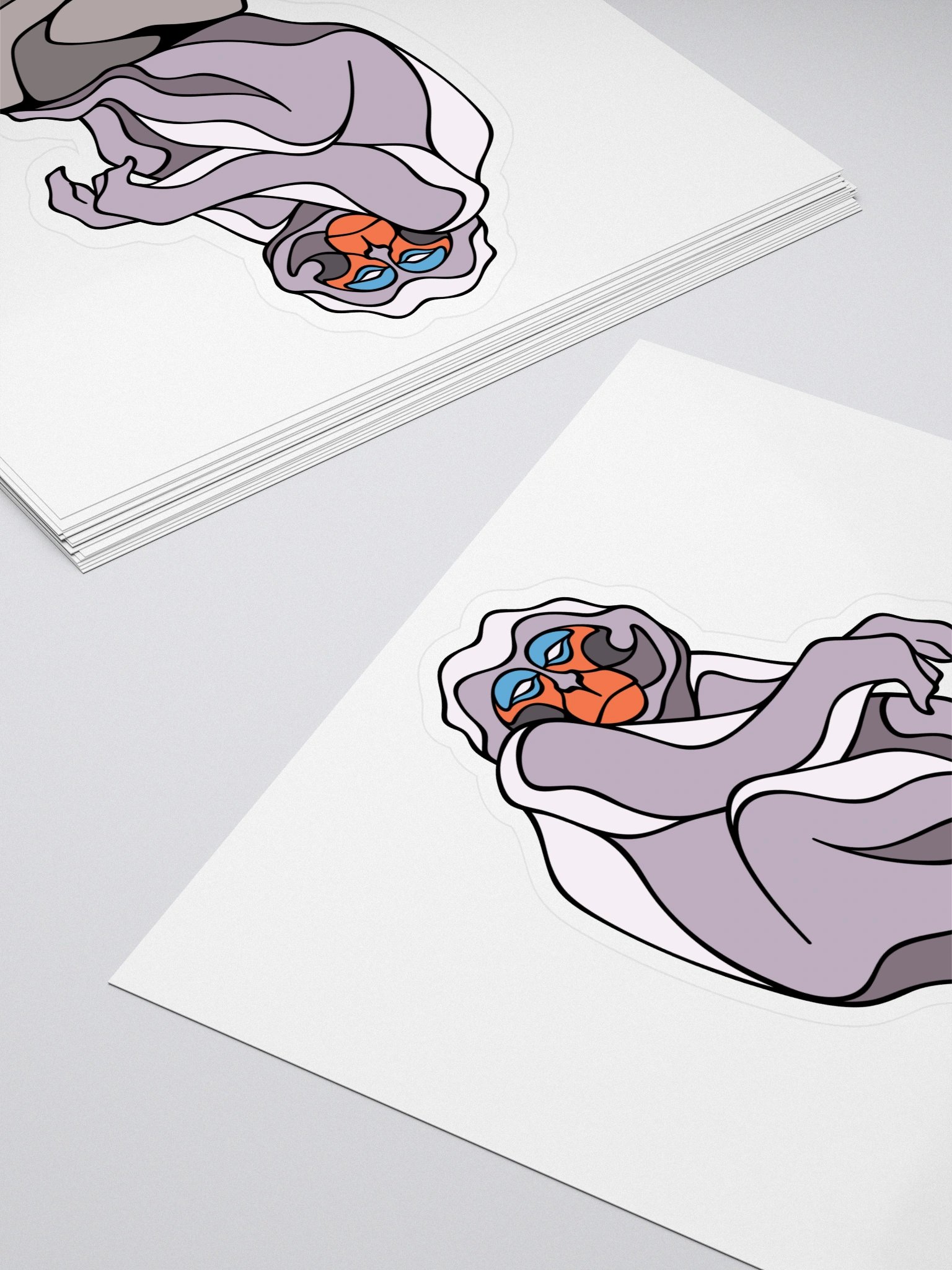 Haughty Macaque - Large Kiss Cut Sticker product image (4)