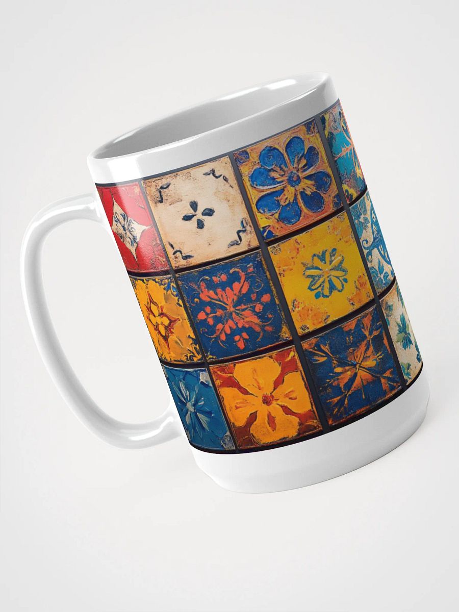 Antique Floral Tiles Mug 15oz product image (3)