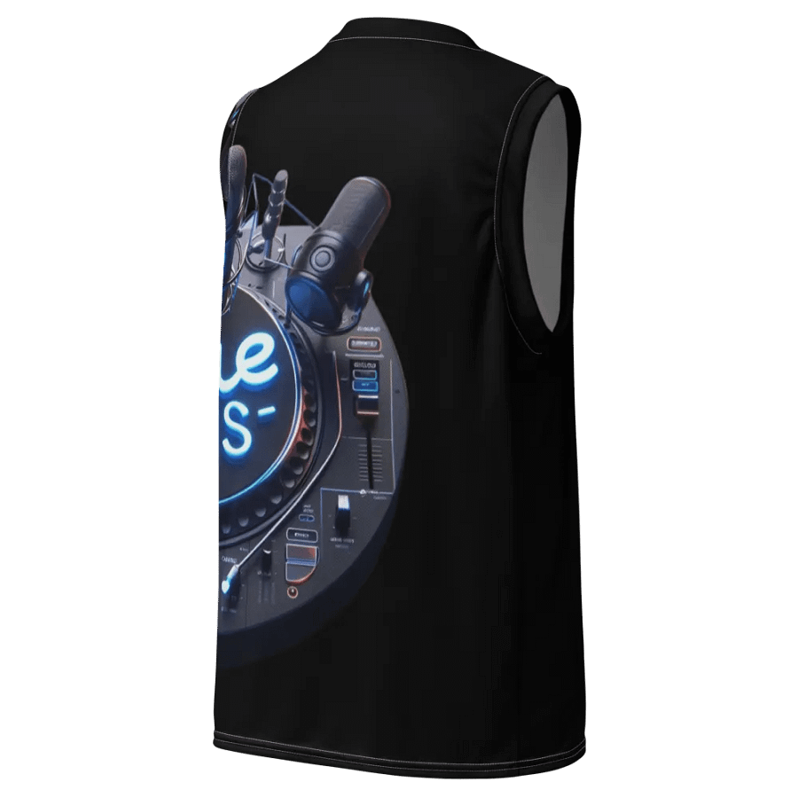 Neon Cue Dis DJ Unisex Basketball Jersey product image (3)