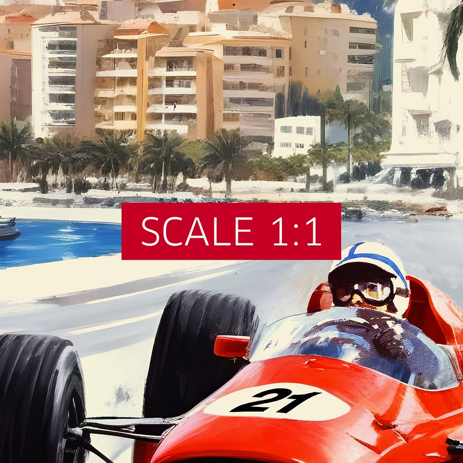 Monaco Grand Prix 1965 Poster — Vintage F1 Racing Wall Art, Retro Motorsport Print product image (4)