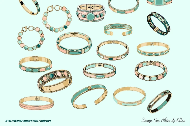 ART DECO BRACELETS - 40 VECTOR CLIPART product image (2)