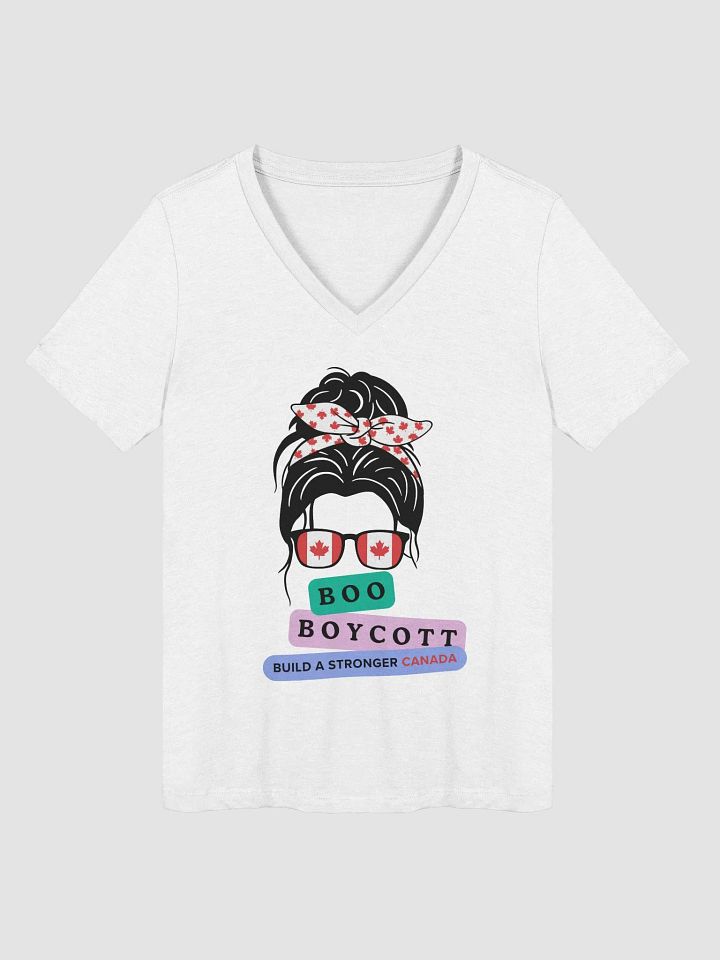 Canadian Flag Headband Graphic V-Neck Tee product image (11)