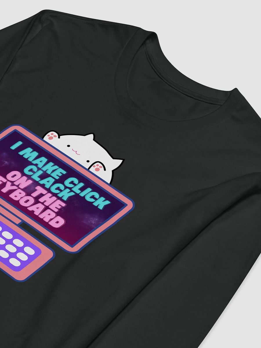 Click Clack Bongo Cat Premium Fitted Printed Long Sleeve product image (7)