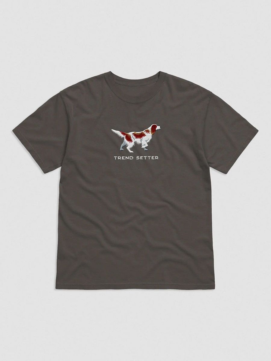Trend Setter T-Shirt(Embroidered) of an Irish Red & White Setter product image (4)