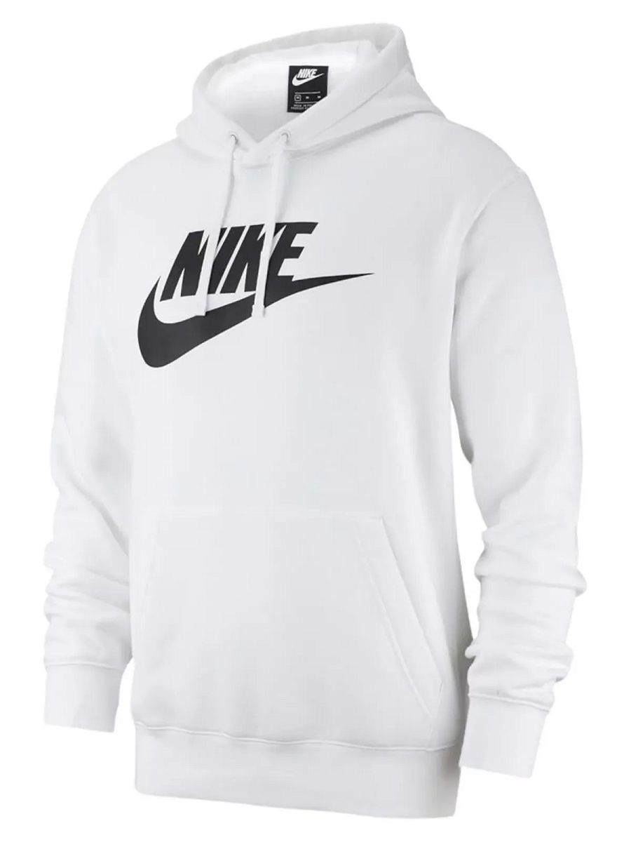 NIKE Sportswear Club Fleece Pullover Hoodie sz XX-Large White Black Air Max Logo product image (4)