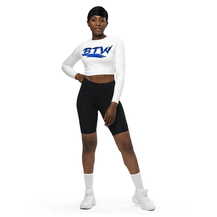 New BTW logo long sleeve crop top product image (1)