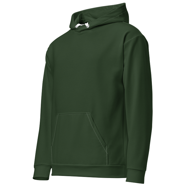 Colorado Pine Green Solid Color Eco Friendly Pullover Unisex Hoodie product image (2)