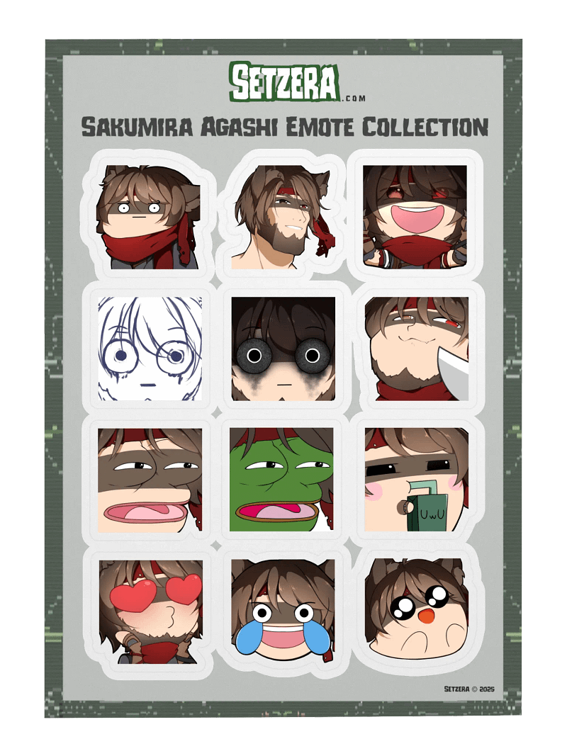 Sakumira Agashi Emote Collection Sticker Pack