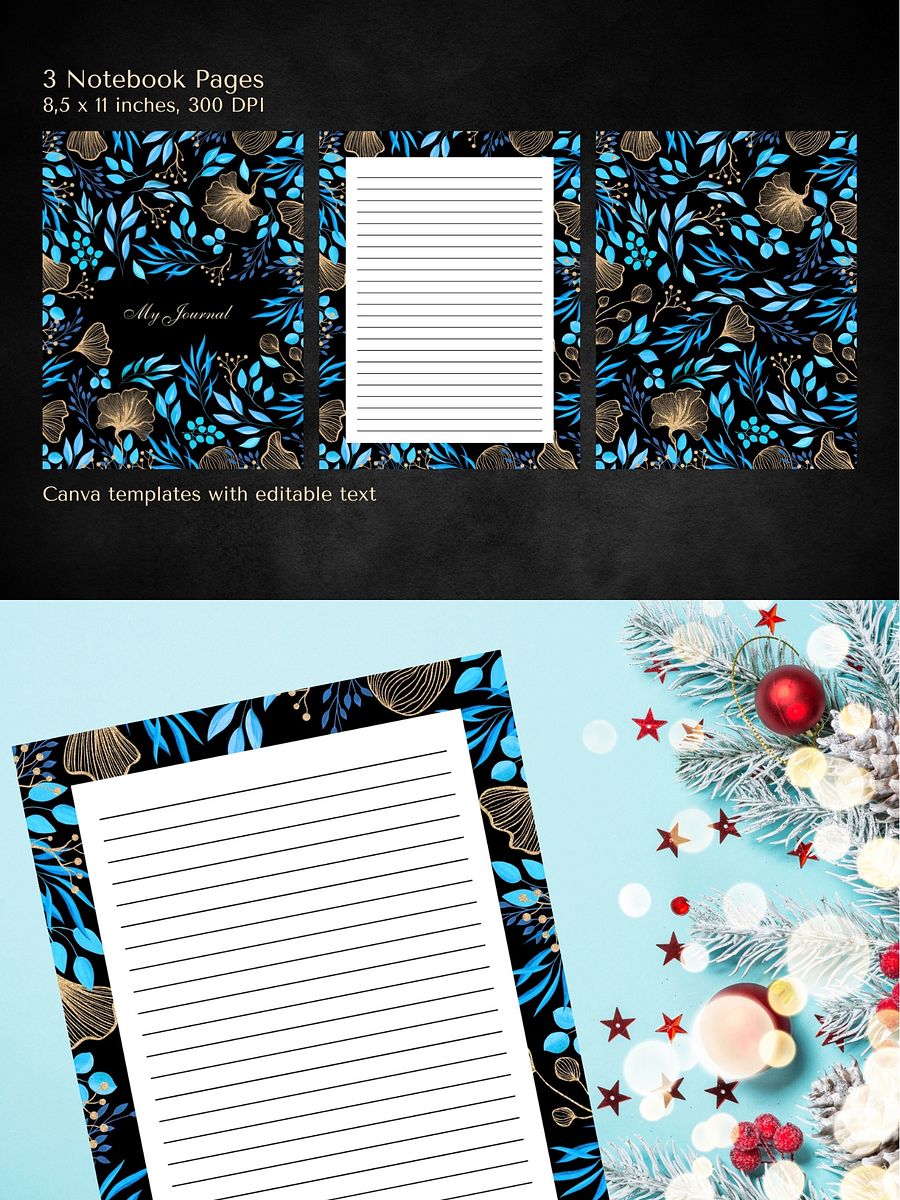 Blue & Gold Watercolor Bundle product image (7)