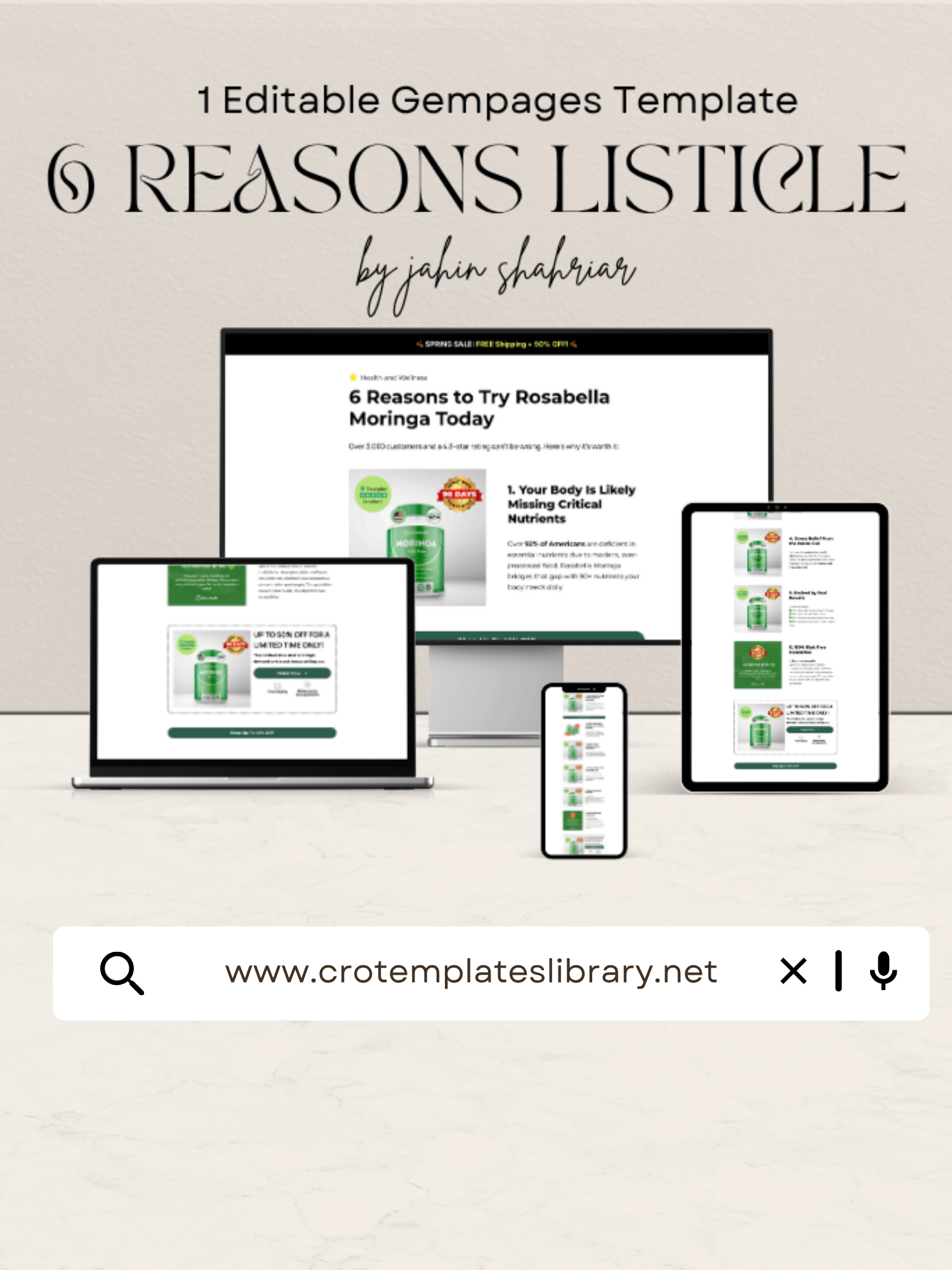 6 Reason Gempages Listicle Template product image (1)