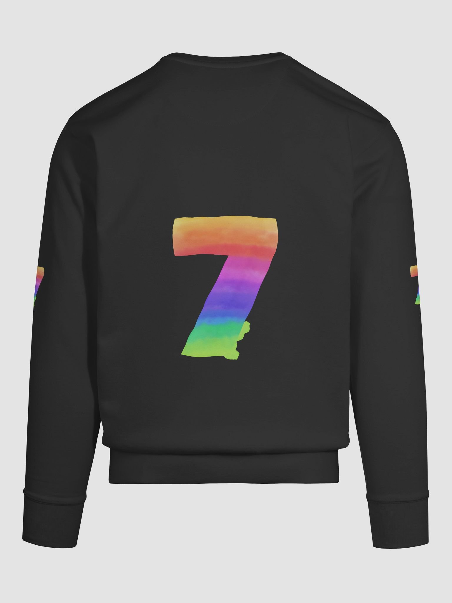 Rainbow Number 7 Sweatshirt – Minimalist Gradient Unisex Crewneck product image (102)