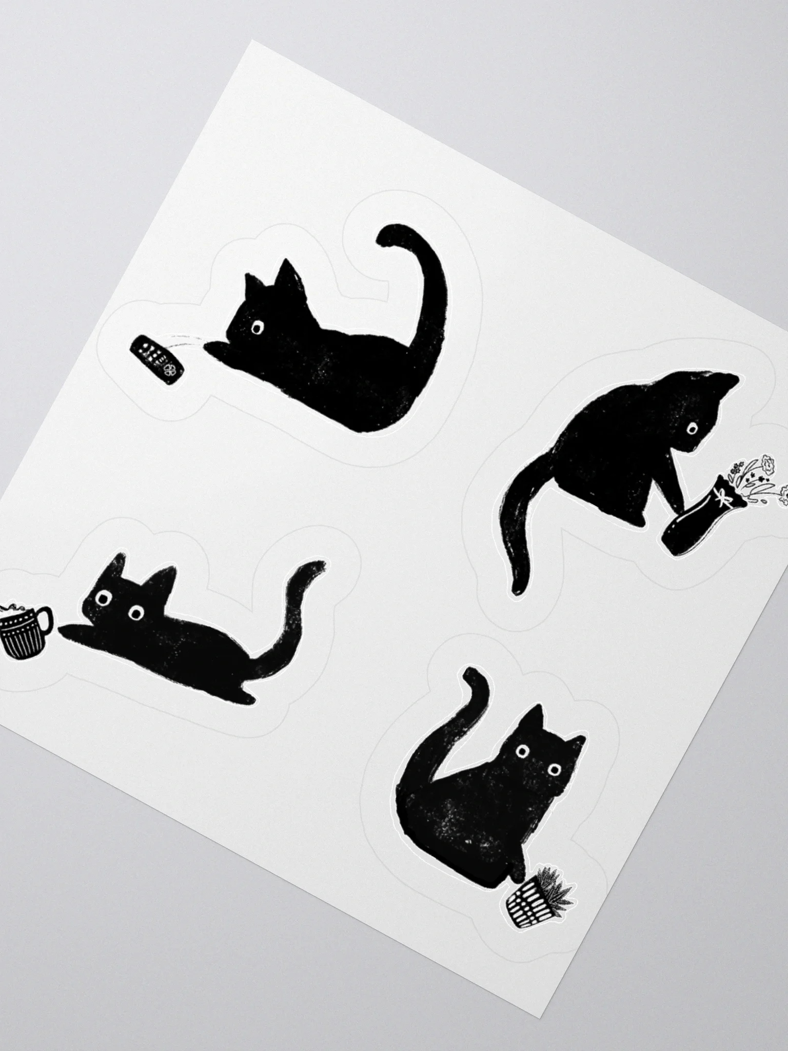 Bad Cats Knocking Stuff Over Stickers product image (5)