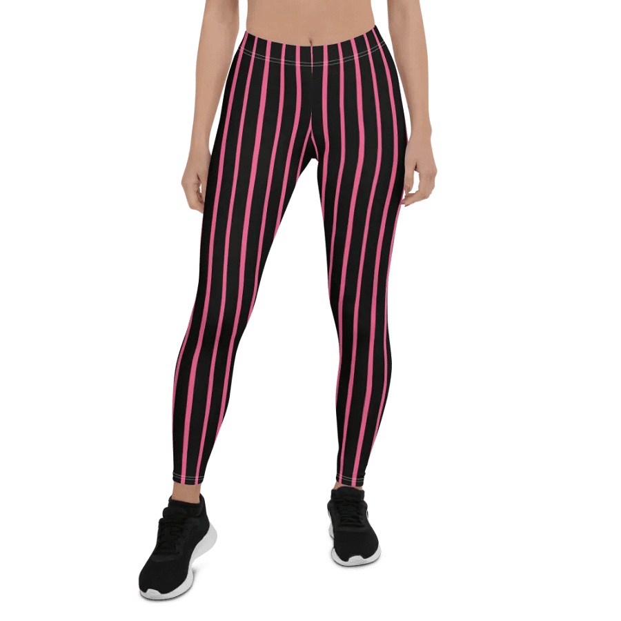 Black Stripe Fuchsia Leggings product image (1)