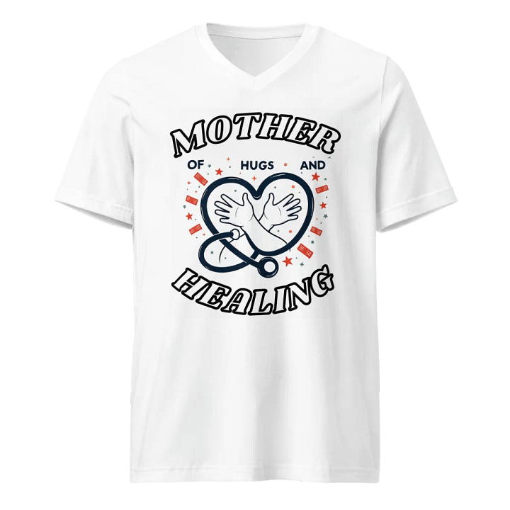 mother of Hugs and healing, Stethoscope v-neck Tee product image (1)