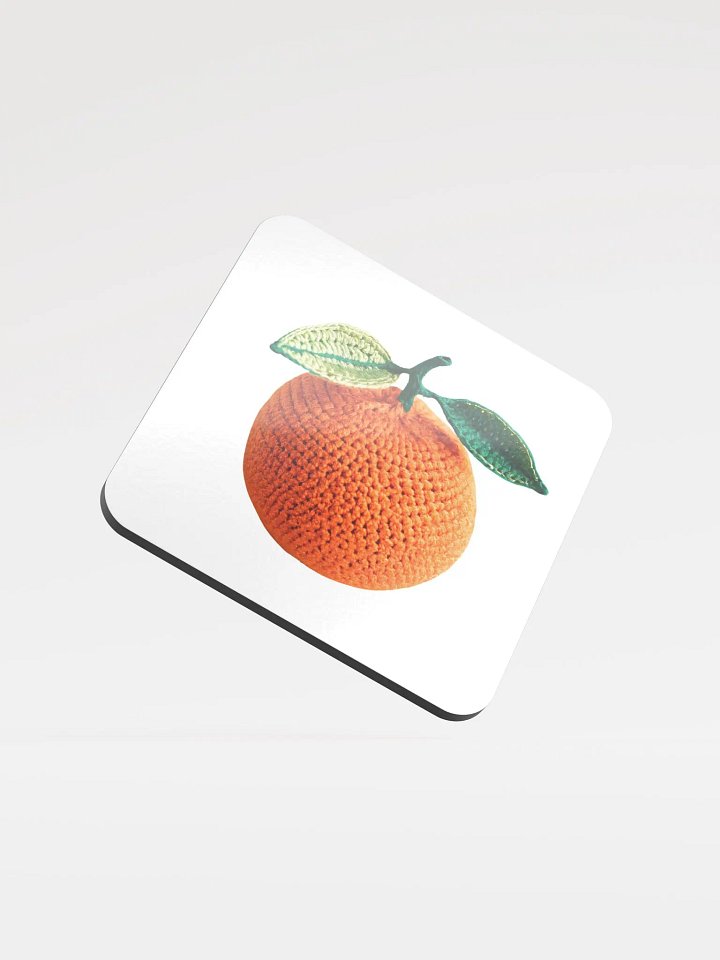 CozyAvocado Glossed Cork Coaster Orange #1 product image (1)