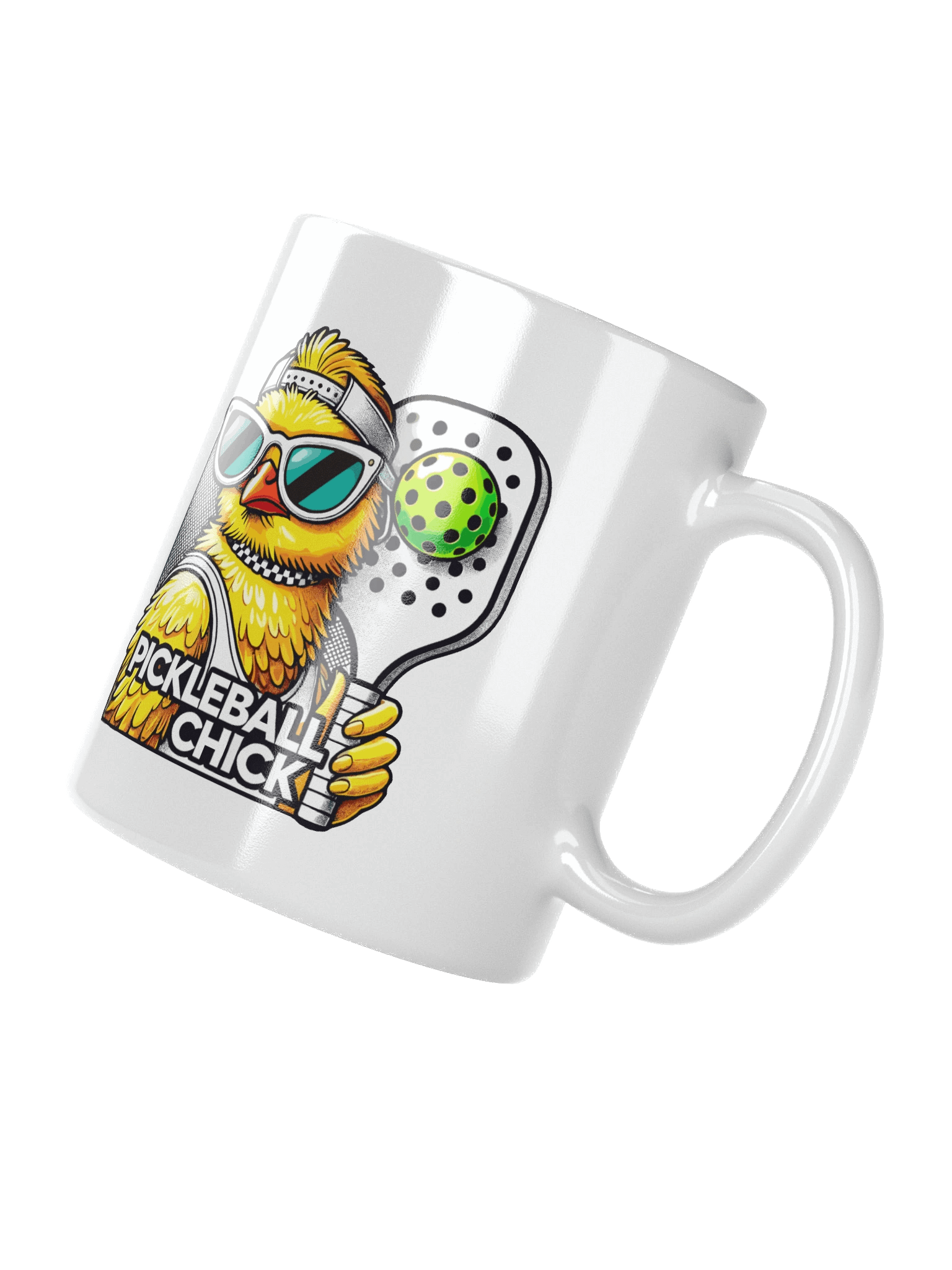 Pickleball Chick White Glossy Mug product image (8)