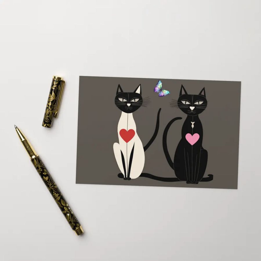 Black & White Butterfly Love Cats product image (10)