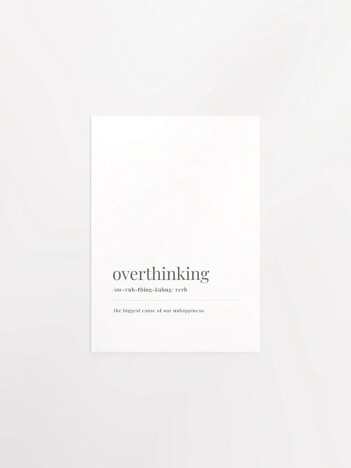 Overthinking Definition Poster Print product image (4)