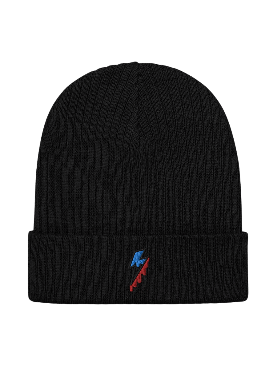 Embroidered Lightning Bolt - Ribbed Knit Beanie product image (1)