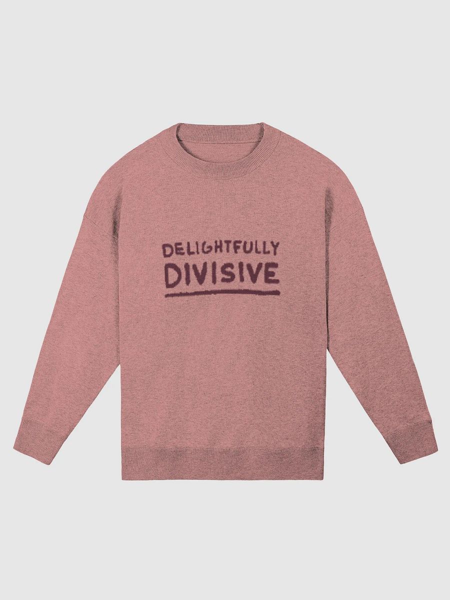 DELIGHTFULLY DIVISIVE (duotone pink design) relaxed knitwear crewneck product image (1)