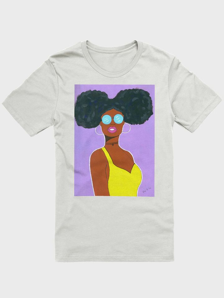 Afro American girl (art by Dina R.) acrylic painting picture - Supersoft T-Shirt product image (8)