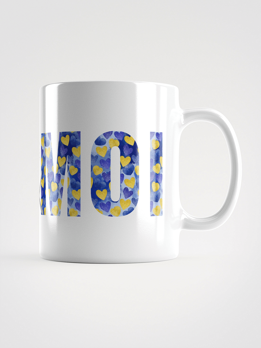Mug Blanc Toi et Moi - Décor Coeurs roses et bleus - Cadeau Couple product image (1)