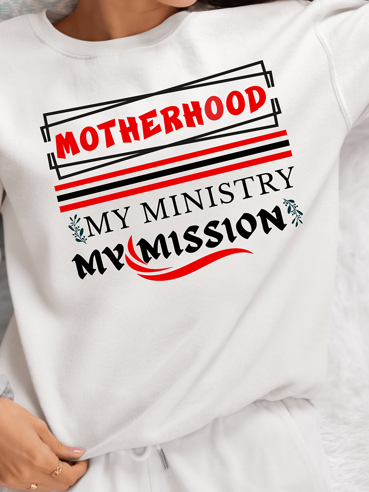 Motherhood Vibes Gildan Crewneck Sweatshirt. product image (1)