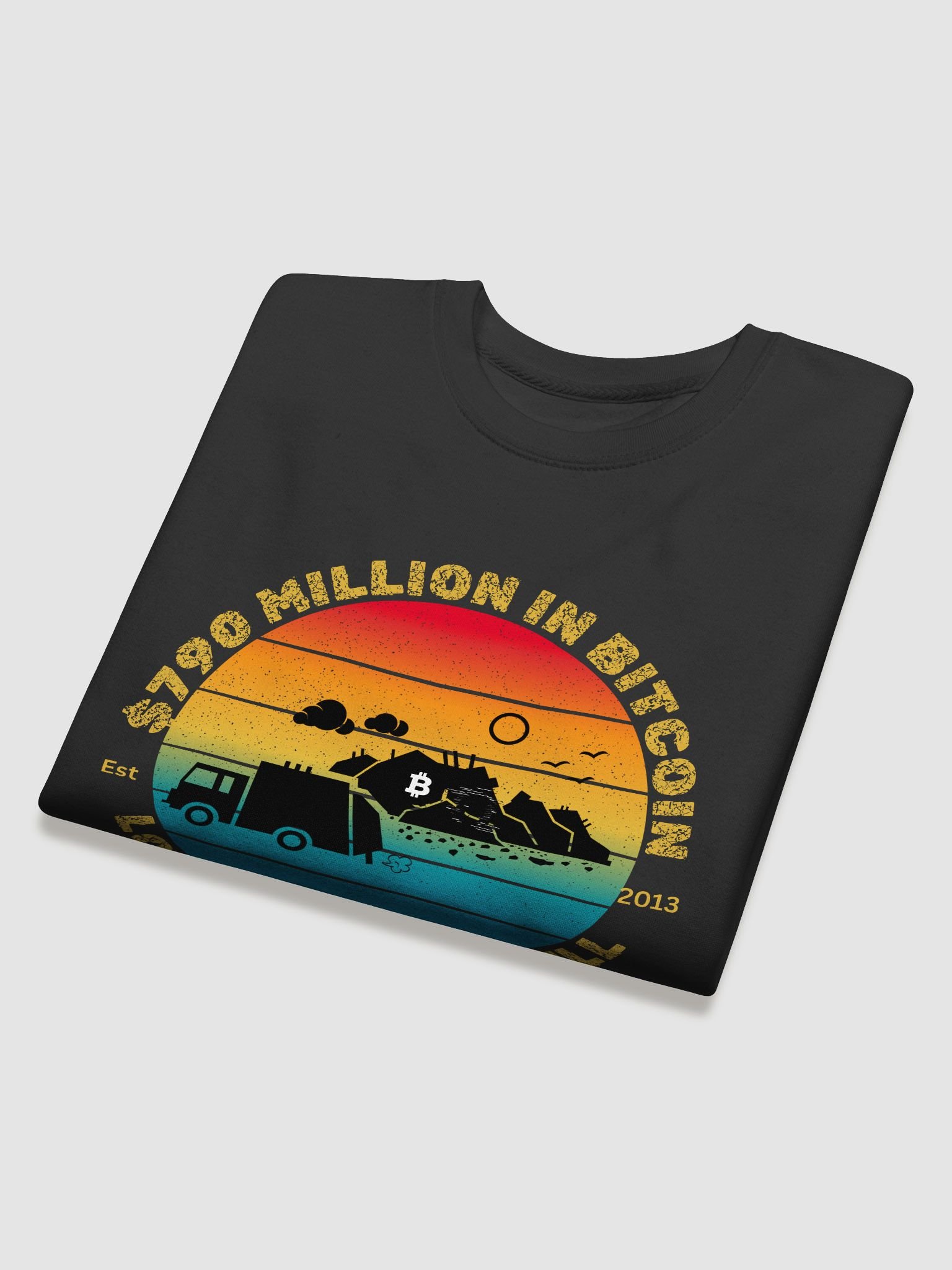 Crypto Sunset Garbage Truck Sweatshirt product image (4)