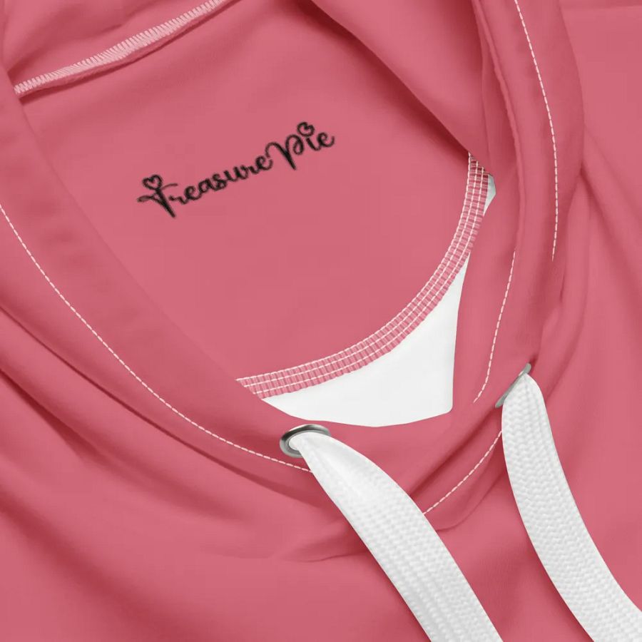 Plain Muted Rosy Pink Light Summer Unisex Recycled Polyester Heavyweight Premium Hoodie by Treasure Pie product image (9)