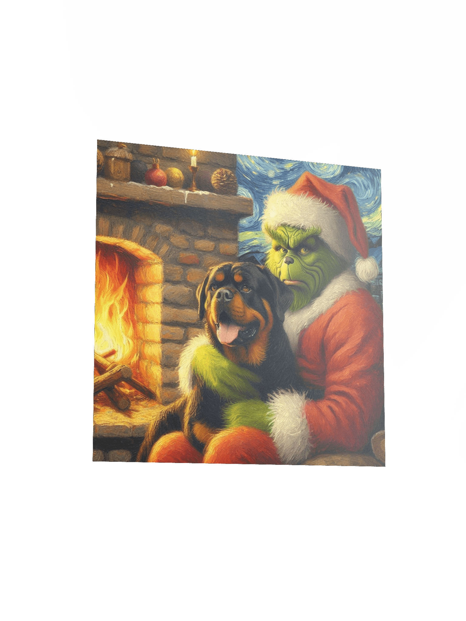 Rottweiler & Festive Grinch Santa Poster product image (11)