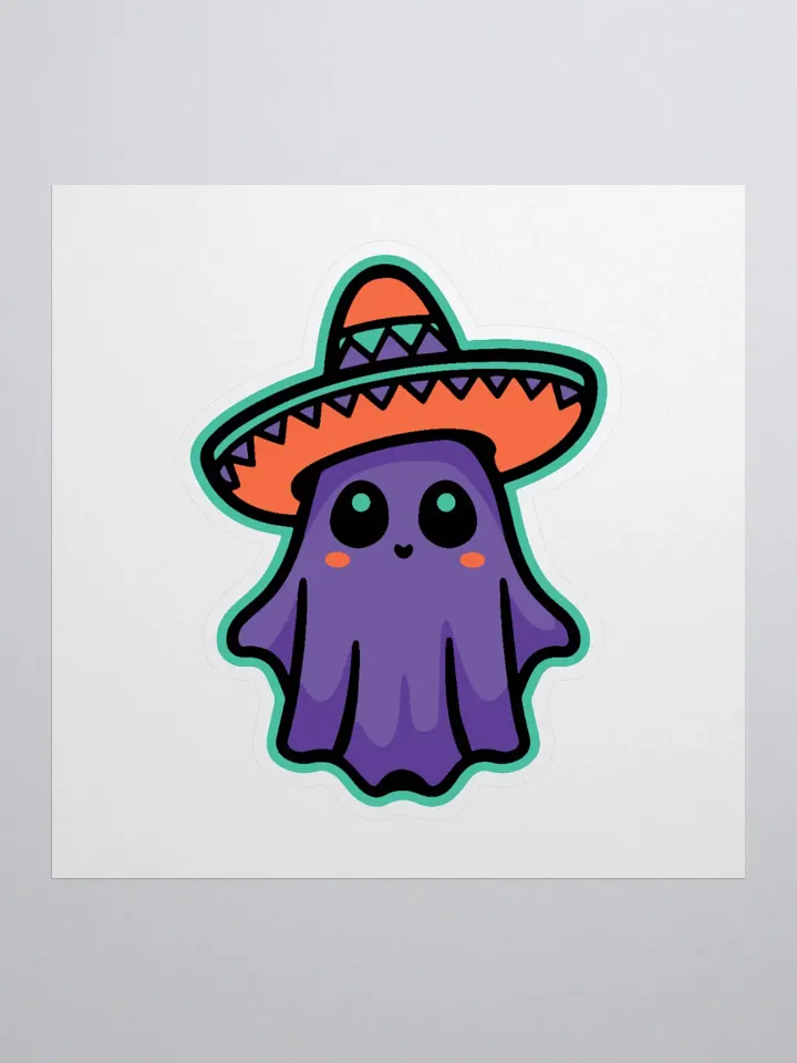 Purple Sombrero Ghost Sticker product image (1)
